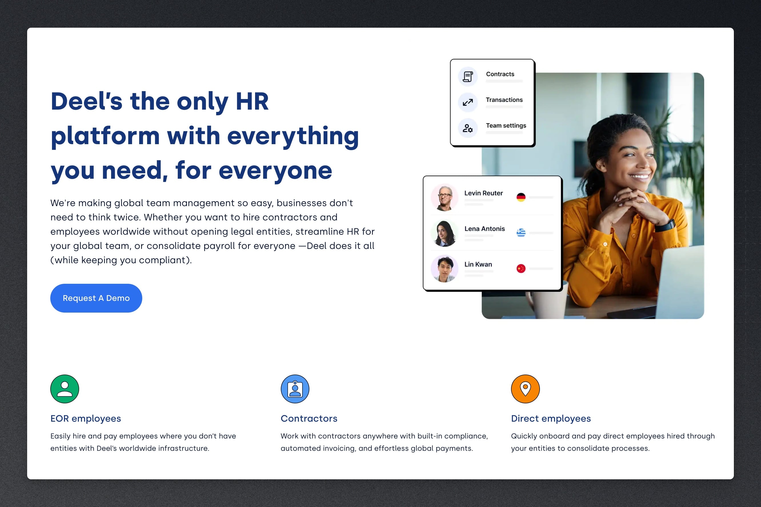 Screenshot of app Deel